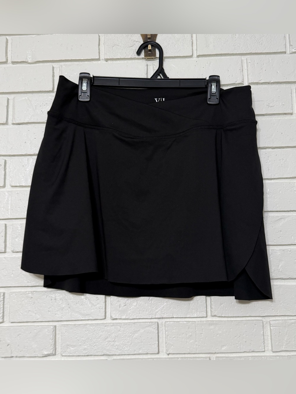 Vital Life Black Pleated Tennis Golf Skort Size XL Built In Shorts